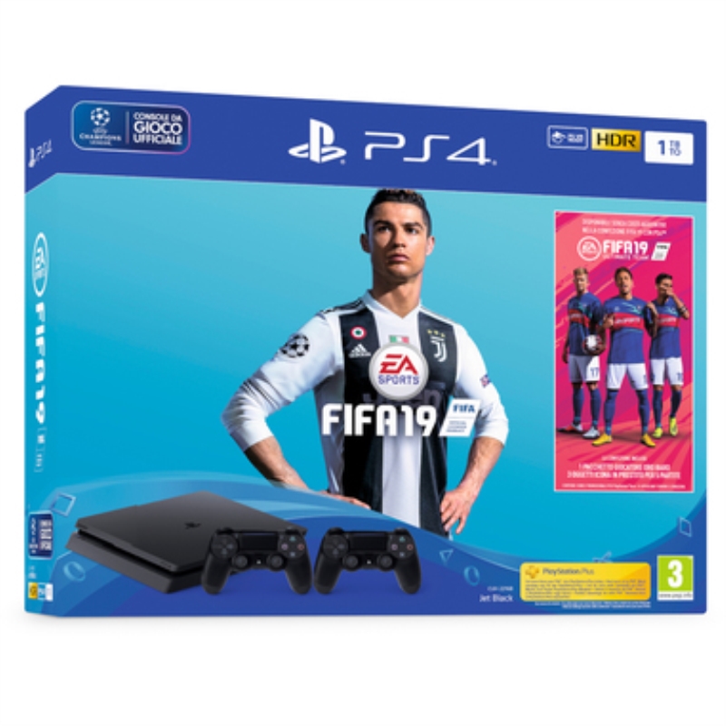 SONY Console Sony PS4 1 TB + FIFA 19 + 2 controller bundle